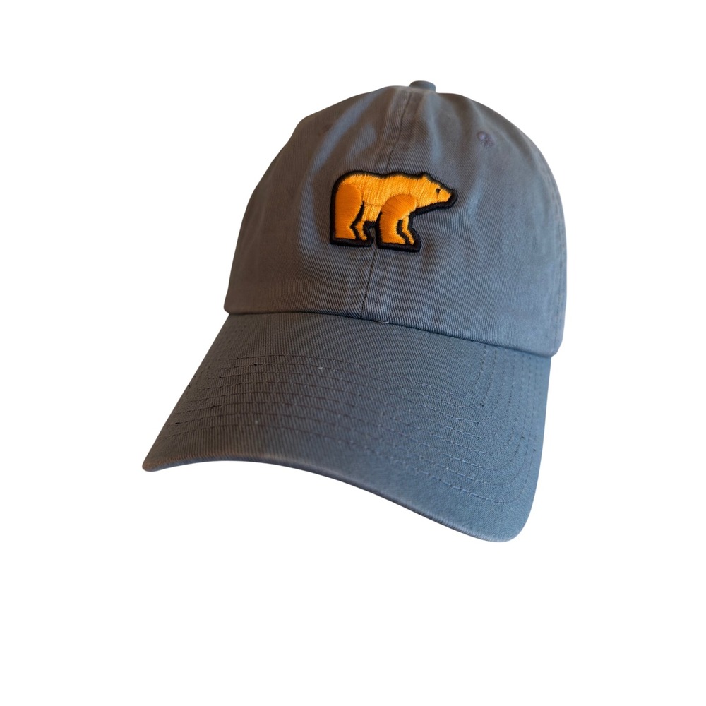 Hat Blue Gray the Memorial Golden Bear Golf Cap Adjustable
